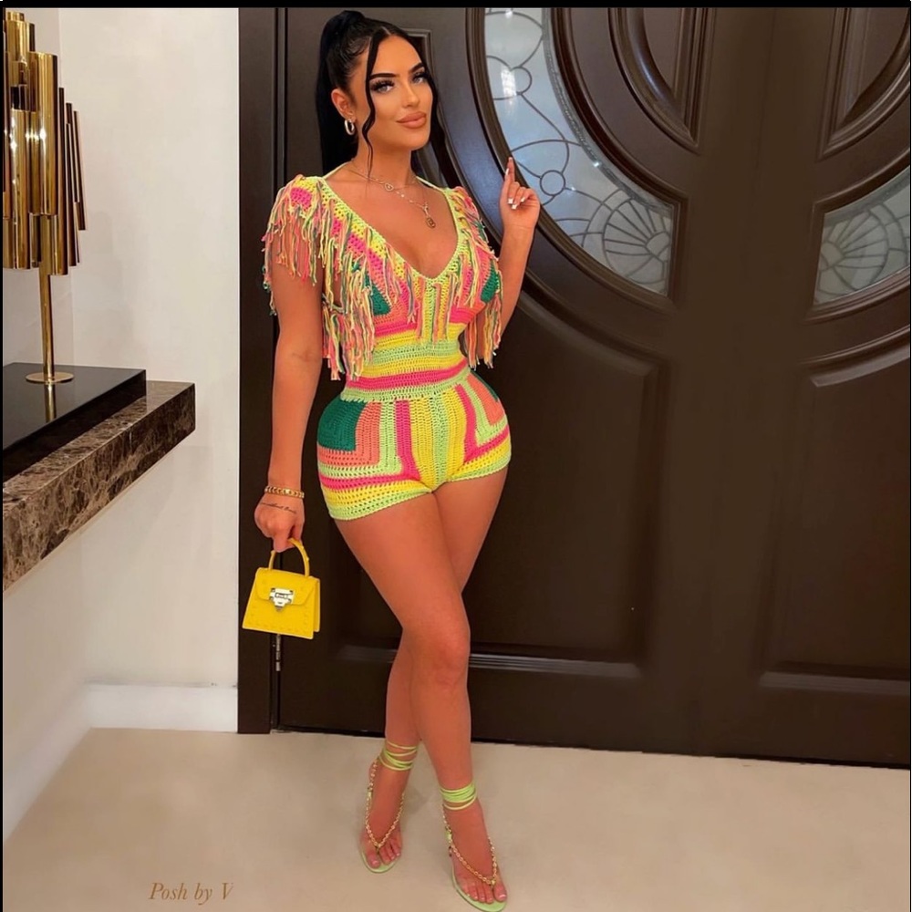 💛💚Crochet romper💚💛